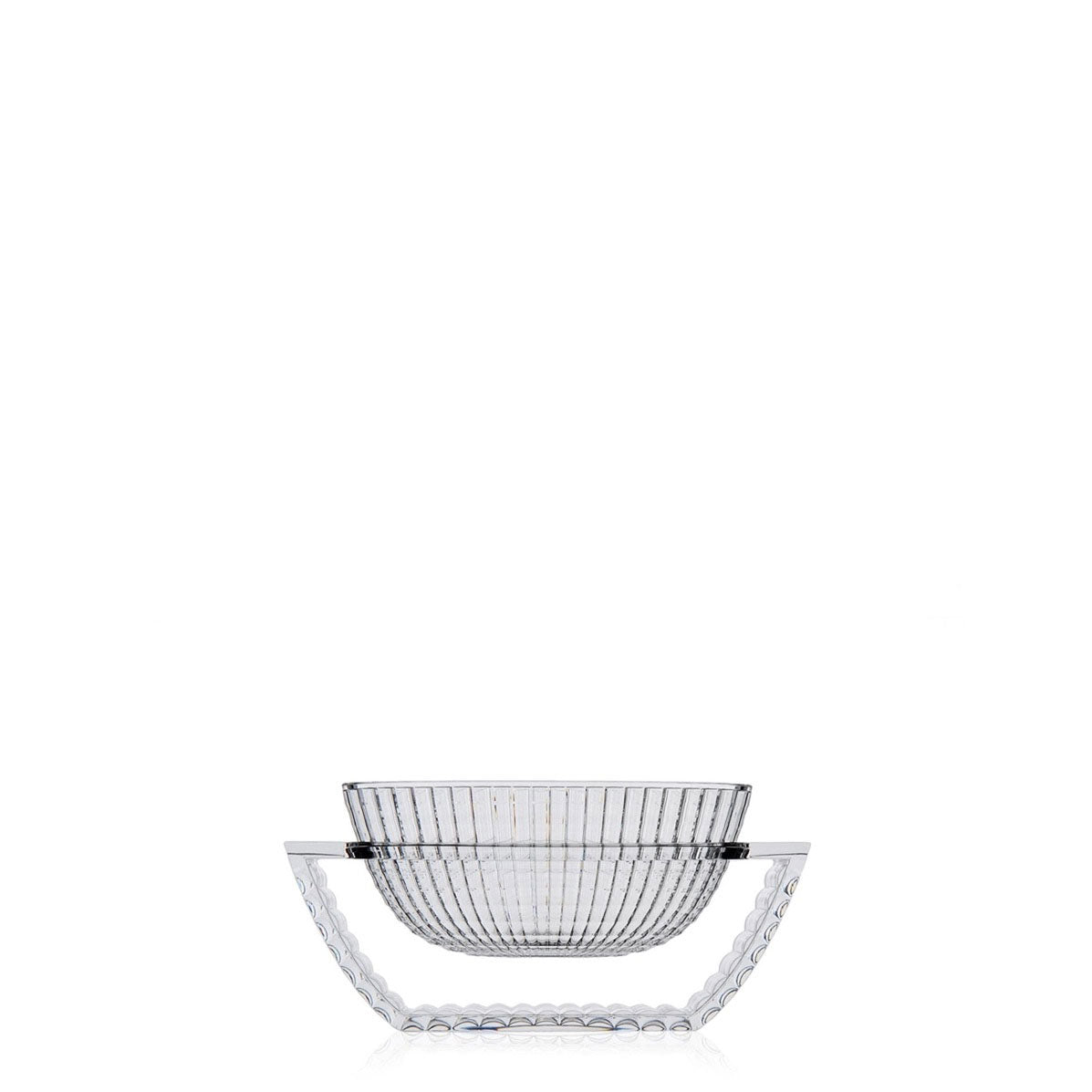 Vaso U Shine Kartell in PMMA riciclato trasparente 14x29 cm