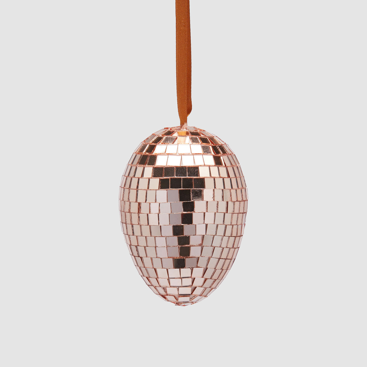 Uovo di Pasqua Mirror EDG rosa salmone con superficie a specchio 6 cm