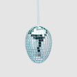 Uovo di Pasqua EDG azzurro con decorazione a specchio 6 cm