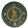 Orologio da parete Brandani in metallo verde con ingranaggi dorati 55 cm