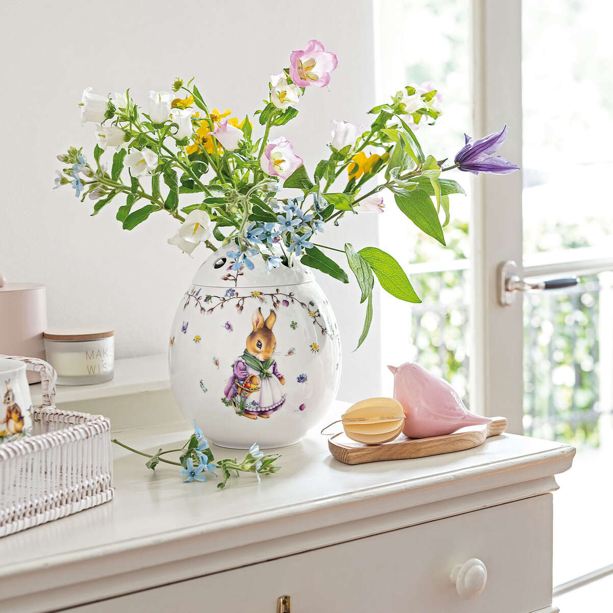 VILLEROY & BOCH Spring Fantasy Vaso Uovo Emma e Paul 21x17,5cm Decorazione Pasquale