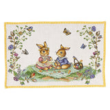 Tovaglietta Spring Fantasy Villeroy & Boch in cotone con decoro coniglietti