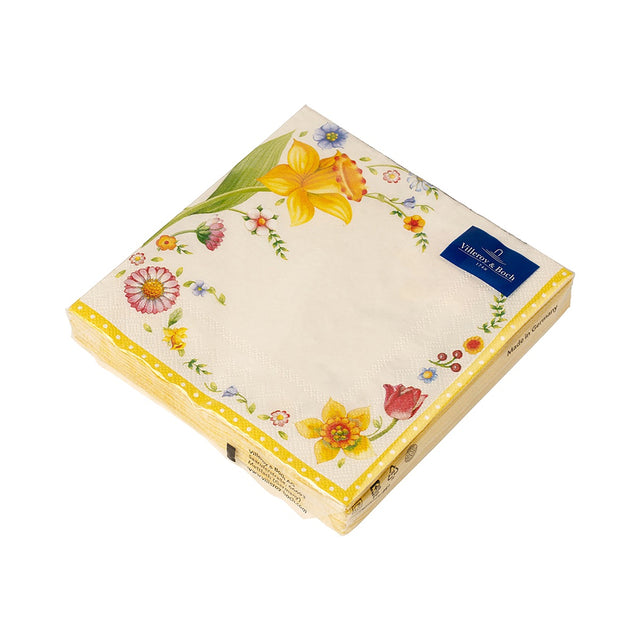 Tovaglioli Spring Fantasy Villeroy & Boch in carta con decoro floreale 33x33