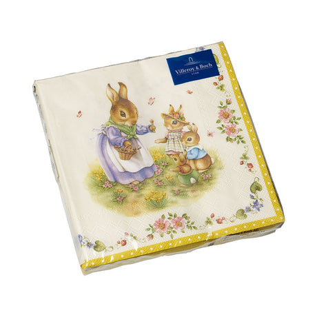 Tovaglioli Spring Fantasy Villeroy & Boch carta decoro coniglietti 33x33 cm