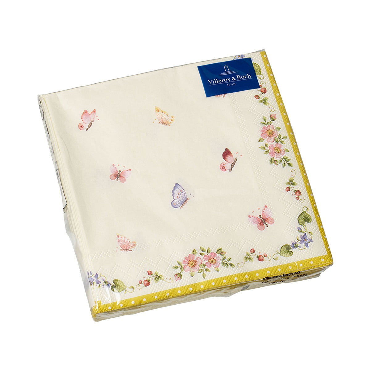 Tovaglioli Spring Fantasy Villeroy & Boch carta decoro fiori e farfalle