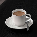 VILLEROY & BOCH Manufacture Rock Tazza Espresso 60ml con Piattino 12cm Bianco Porcellana