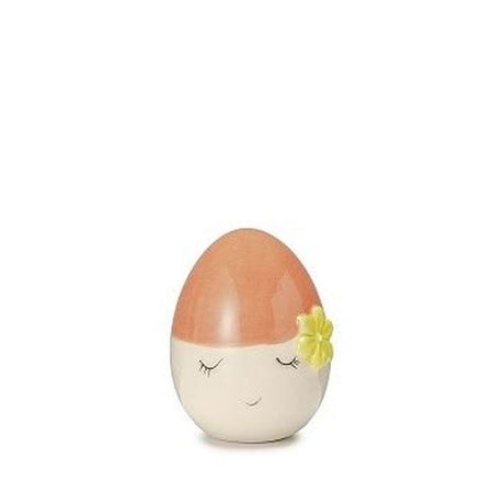 Uovo decorativo Palais Royal in ceramica con decoro viso 9 cm