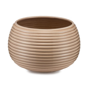 Vaso porta piante Palais Royal in ceramica tortora con rilievi 35x22 cm