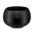 Vaso porta piante Palais Royal in ceramica nera con rilievi 35x22 cm