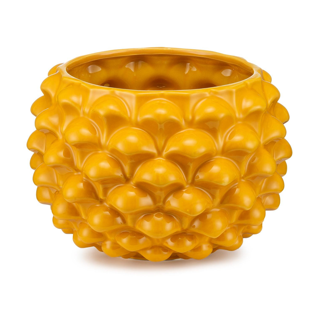 Vaso Mezza Pigna Palais Royal in ceramica color ambra 35x24 cm