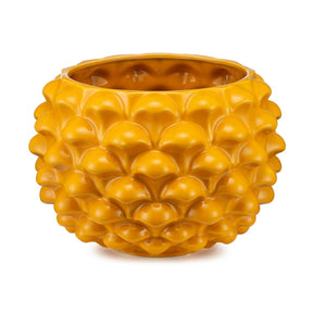 Vaso mezza pigna Palais Royal in ceramica color ambra 30x21 cm