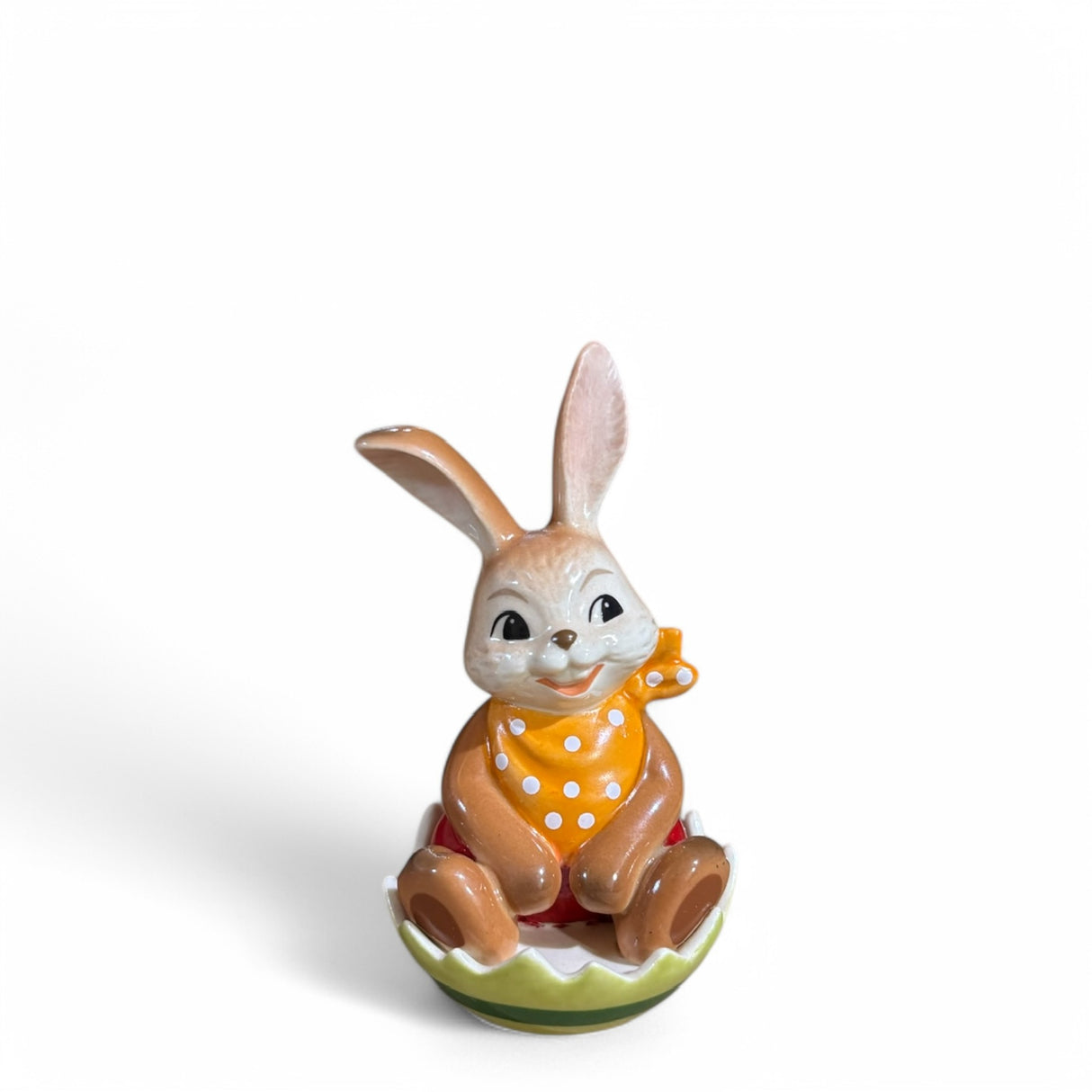 Coniglietto pasquale Goebel in ceramica decorata altezza 7 cm