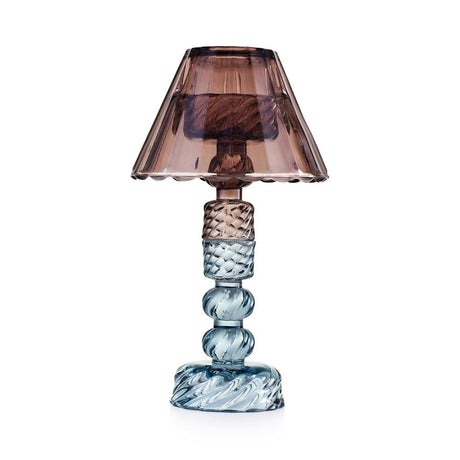Candeliere con paralume Emò Italia in vetro color fango 24 cm