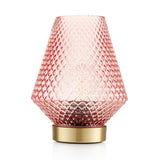 Lampada da tavolo Emò Italia in vetro color cipria 17 cm