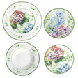 Servizio piatti Flora Brandani in porcellana con decoro floreale 18 pezzi