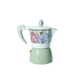 Caffettiera Flora Brandani in alluminio con decoro floreale 3 tazze