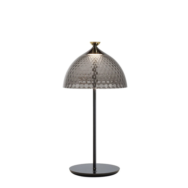Lampada da tavolo Pumo Kartell in PMMA nero fumé 43x20 cm