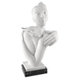 Scultura Abbraccio Bongelli Preziosi in marmorino con base oro 29 cm