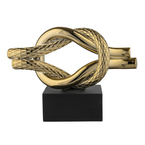 Scultura Nodo Alto Bongelli Preziosi in marmorino con base nera 15x12 cm