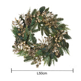 BIANCHI DINO Corona Ghirlanda Bacche Oro 50cm Decorazione Natale