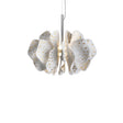 Lampada a sospensione Nightbloom Lladrò in porcellana bianca e oro 40 cm