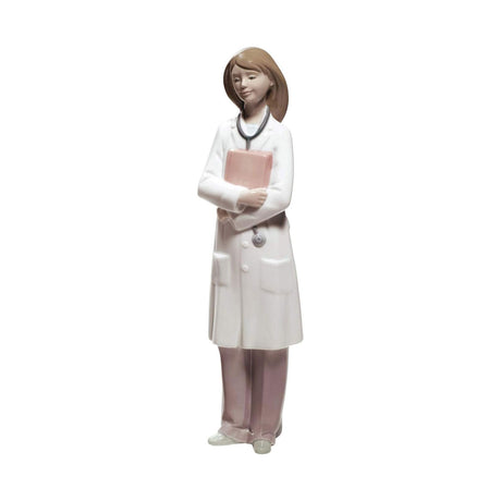 Statuetta Dottoressa NAO in porcellana finitura lucida 27 cm