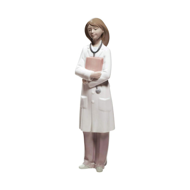 Statuetta Dottoressa NAO in porcellana finitura lucida 27 cm