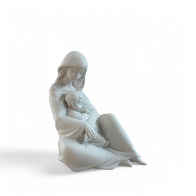 Statuina Il Legame Più Forte NAO in porcellana bianco opaco 20x18 cm