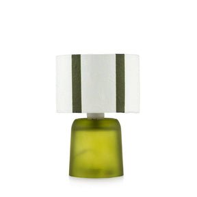 Lampada da tavolo Rayon Emò Italia in vetro verde a righe 13x20 cm