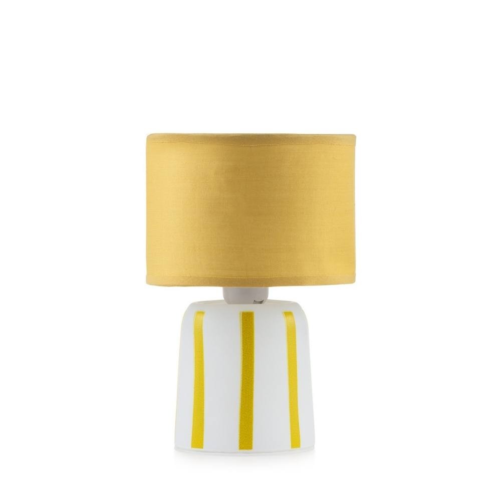 Lampada da tavolo Rayon Emò Italia in vetro a strisce gialle 13x20 cm