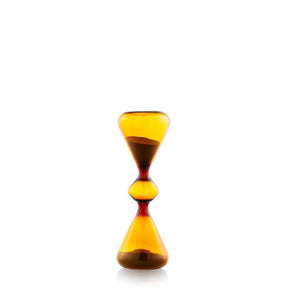 Clessidra Momentum Emò Italia in vetro ocra con sabbia rossa 6x18 cm