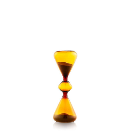 Clessidra Momentum Emò Italia in vetro ocra con sabbia rossa 6x18 cm