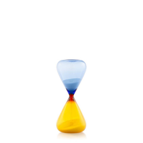 Clessidra Momentum Emò Italia in vetro bicolore ocra e blu 7x17 cm