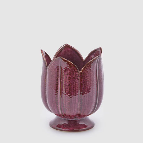 Vaso Freaky Tulipano EDG in ceramica viola 19x16 cm