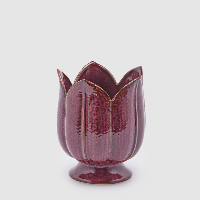 Vaso Freaky Tulipano EDG in ceramica viola 19x16 cm