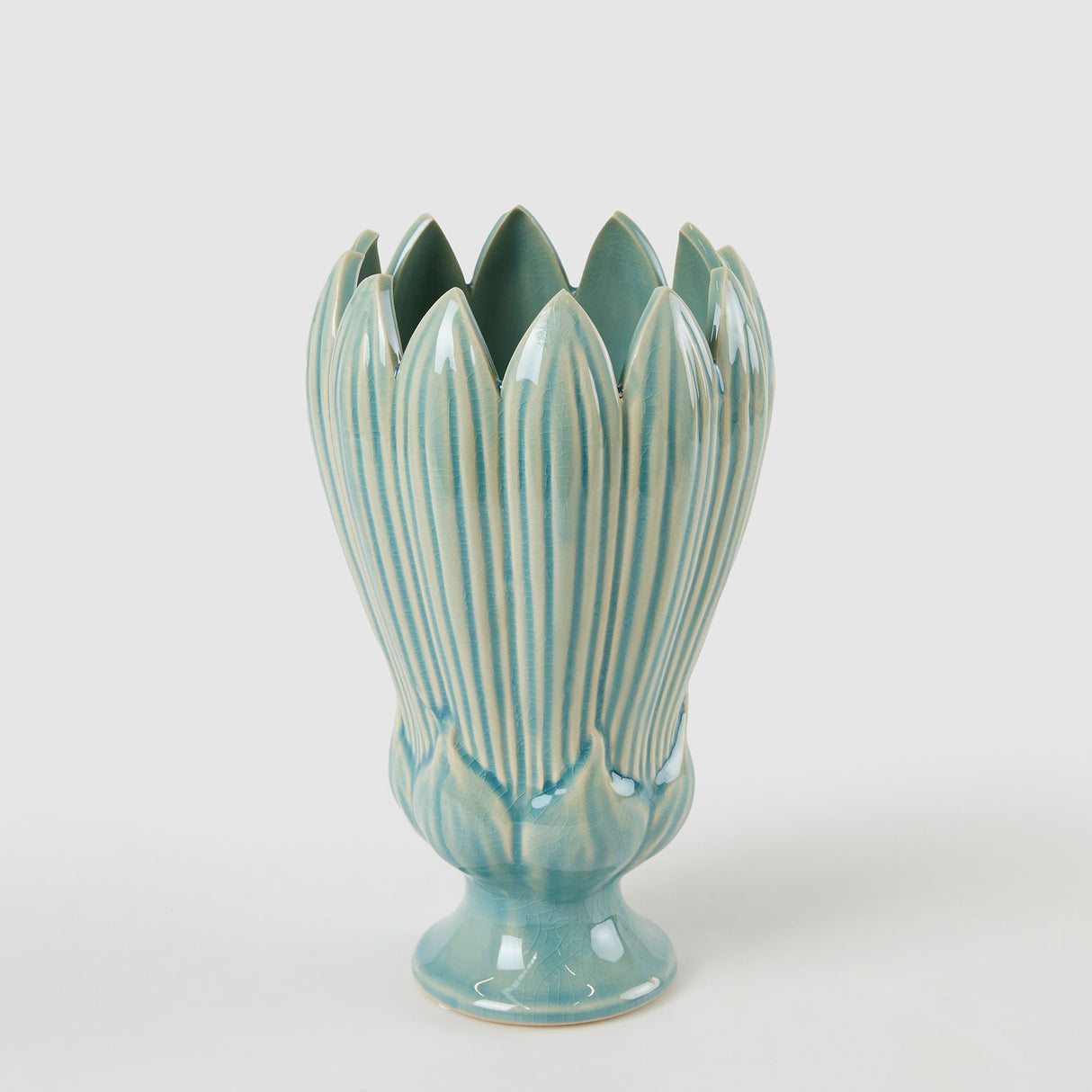 Vaso Freaky Tulipano EDG in ceramica blu 26,5x16 cm