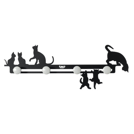 Appendiabiti Cattitude Arti e Mestieri in ferro con pomelli in legno 69x25 cm