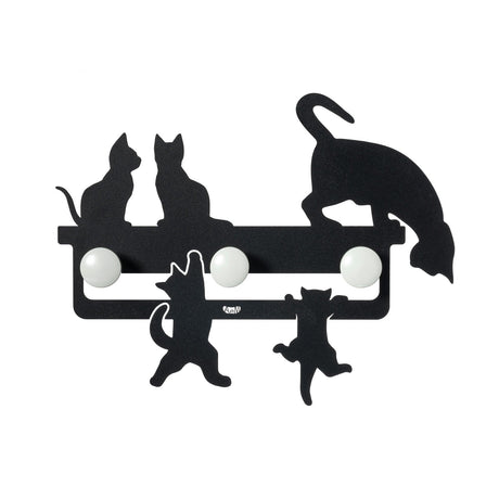 Appendiabiti Cattitude Arti & Mestieri in ferro con pomelli in legno 44x35 cm