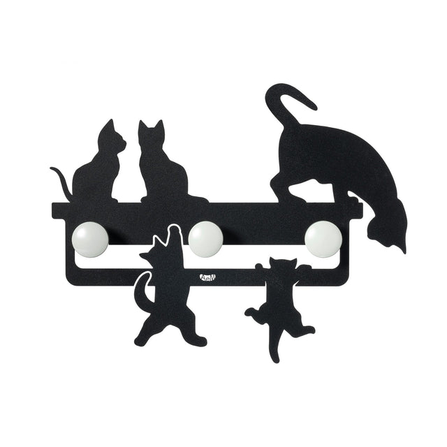 Appendiabiti Cattitude Arti & Mestieri in ferro con pomelli in legno 44x35 cm
