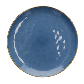Vassoio Concerto Rose & Tulipani in stoneware blu avio 32 cm