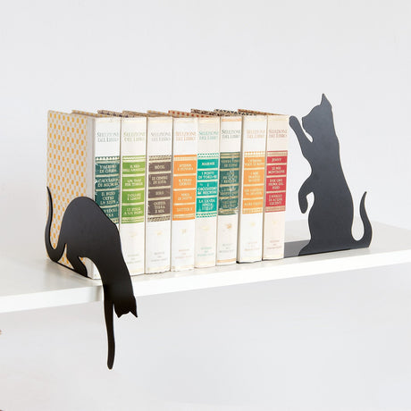 Ferma libri Gatti Arti & Mestieri in ferro sagomato 23 cm