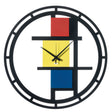 Orologio da parete Mondrian 50 Arti e Mestieri in ferro geometrico 50x50 cm