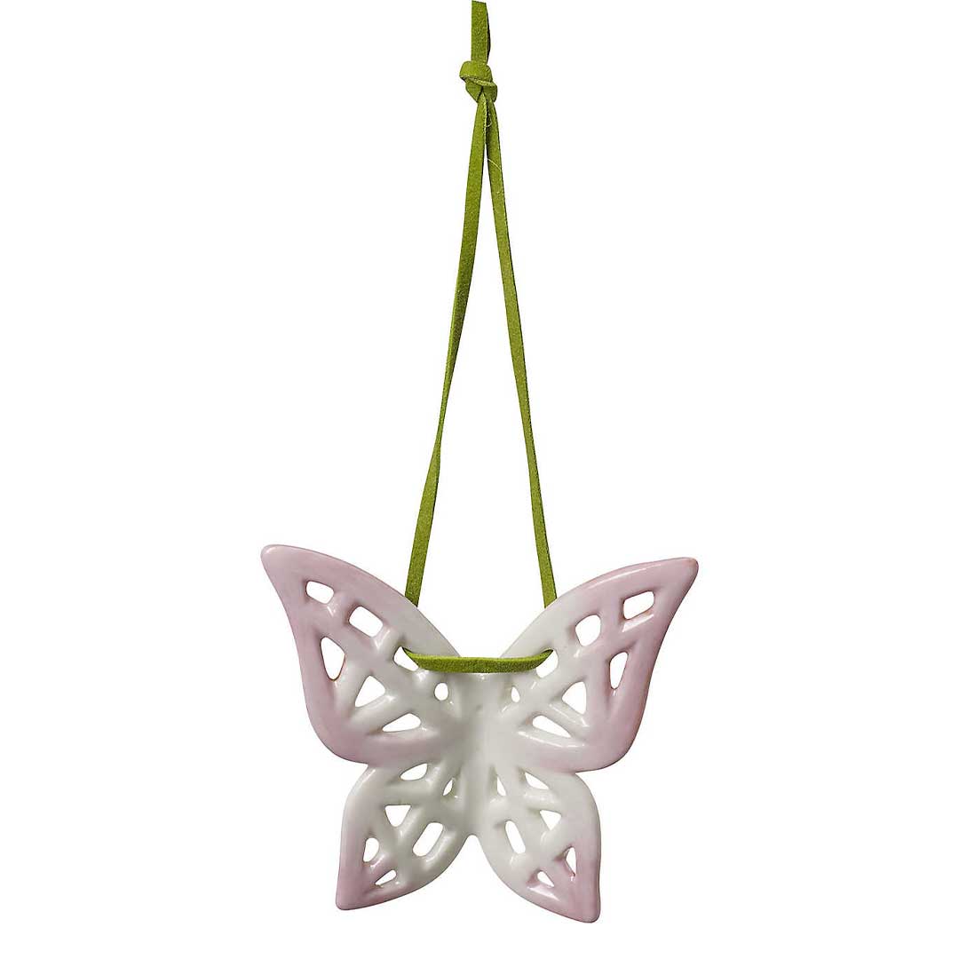 Pendaglio farfalla Villeroy & Boch in porcellana decorata floreale