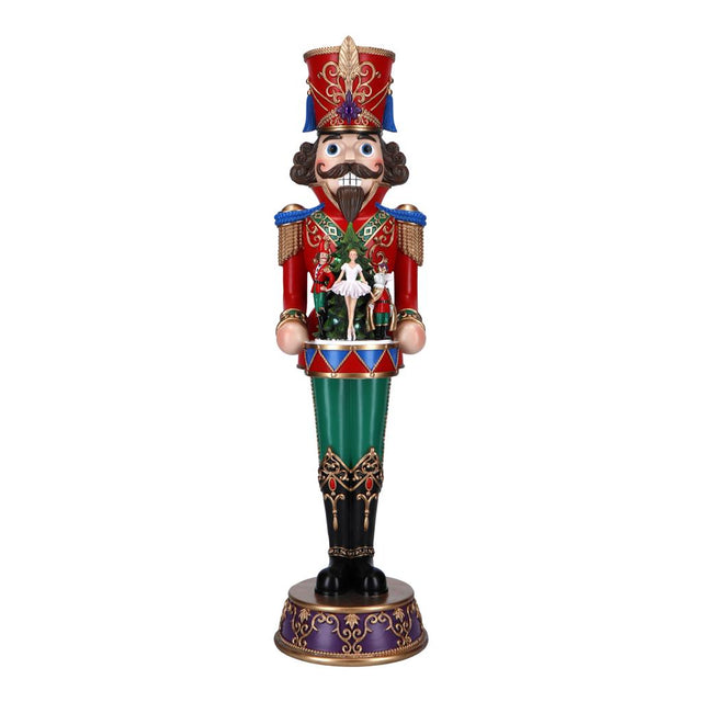 Schiaccianoci natalizio Timstor in poliresina con luci LED 90 cm