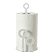 Portarotoli Bollicine Arti & Mestieri in ferro finitura bianco marmo 30x15 cm