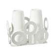 Portabicchieri Bollicine Arti & Mestieri in ferro bianco 10x16 cm