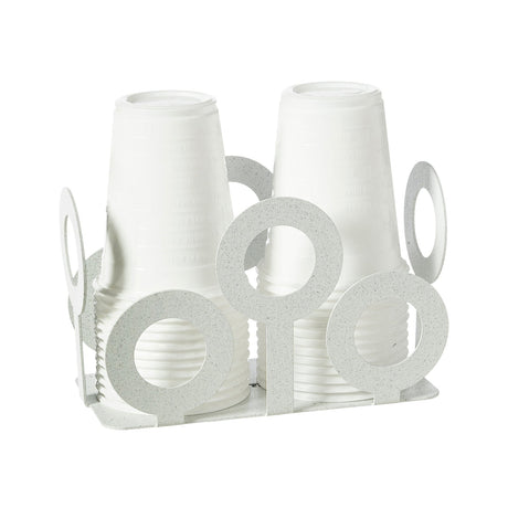 Portabicchieri Bollicine Arti & Mestieri in ferro bianco 10x16 cm