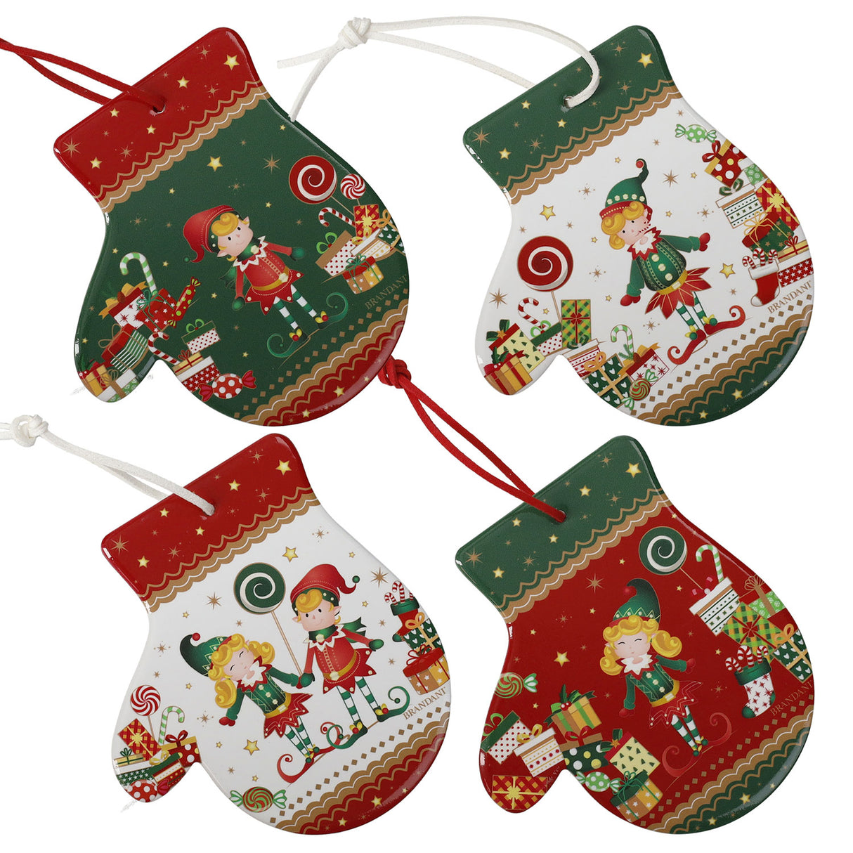 Set 4 sottomoka Elfomagia Brandani in ceramica e sughero 12x11 cm