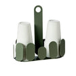 Portabicchieri Park Arti & Mestieri in ferro colore giada 20x8,7 cm