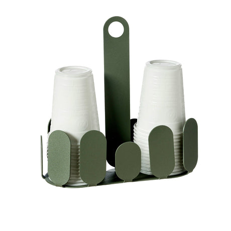 Portabicchieri Park Arti & Mestieri in ferro colore giada 20x8,7 cm